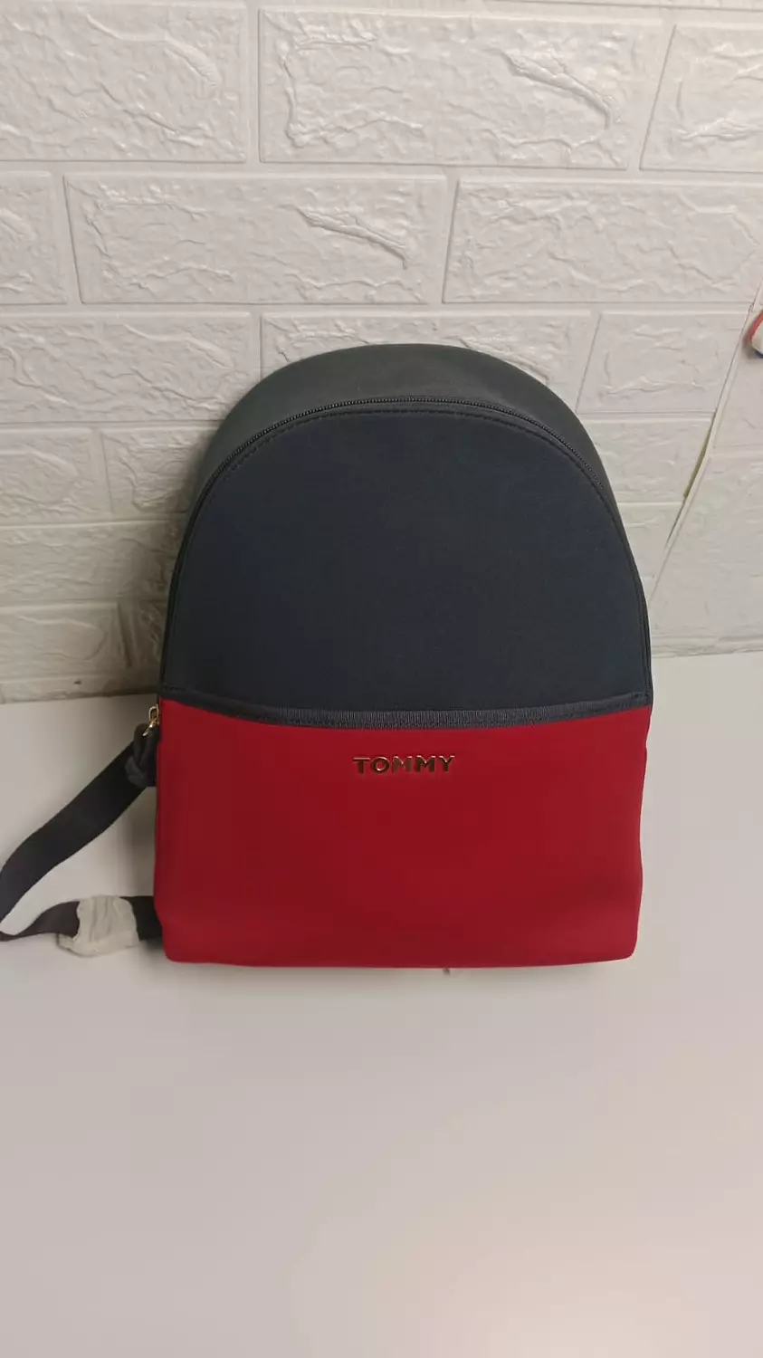 Tommy Hilfiger Colorblock Backpack – Navy & Red image