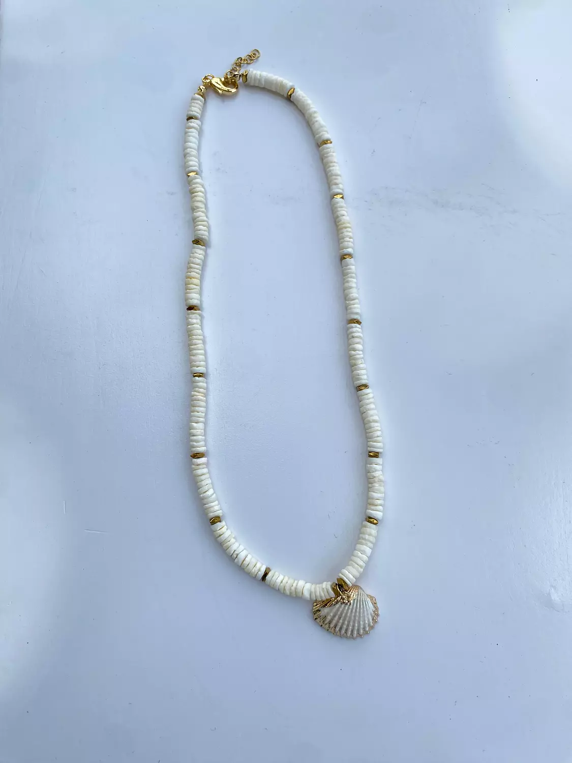 Off-white handmade necklace  image