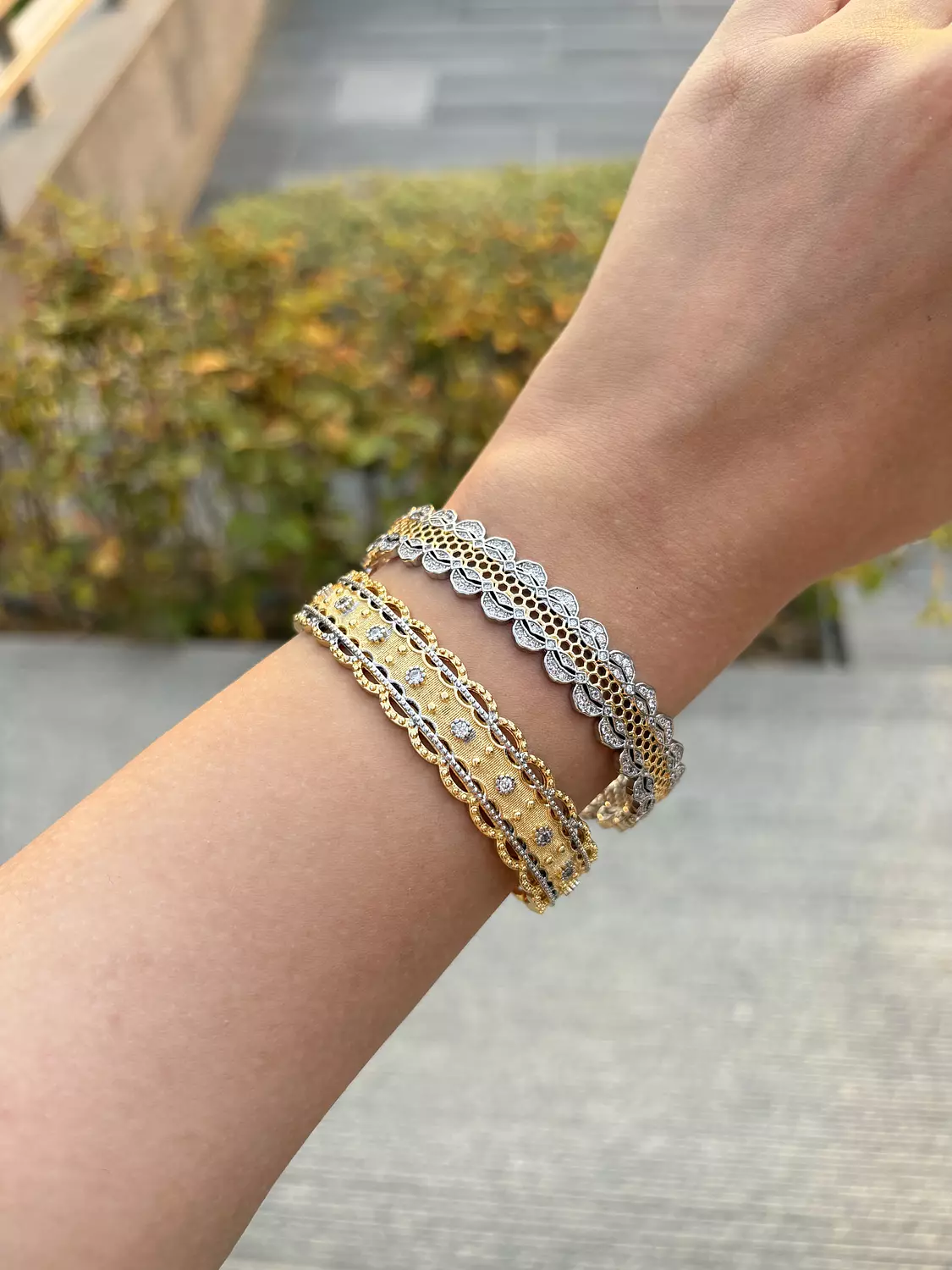 Gold whisper bangle image