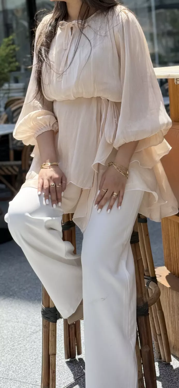 BEIGE ELEGANT BLOUSE 8