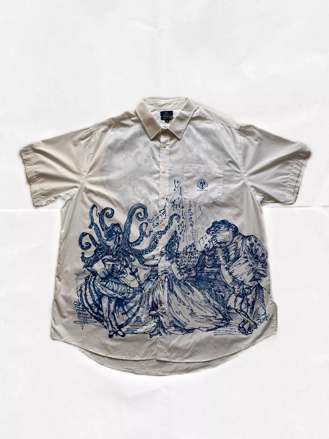 “Musical night “ hand-painted white shirt  image