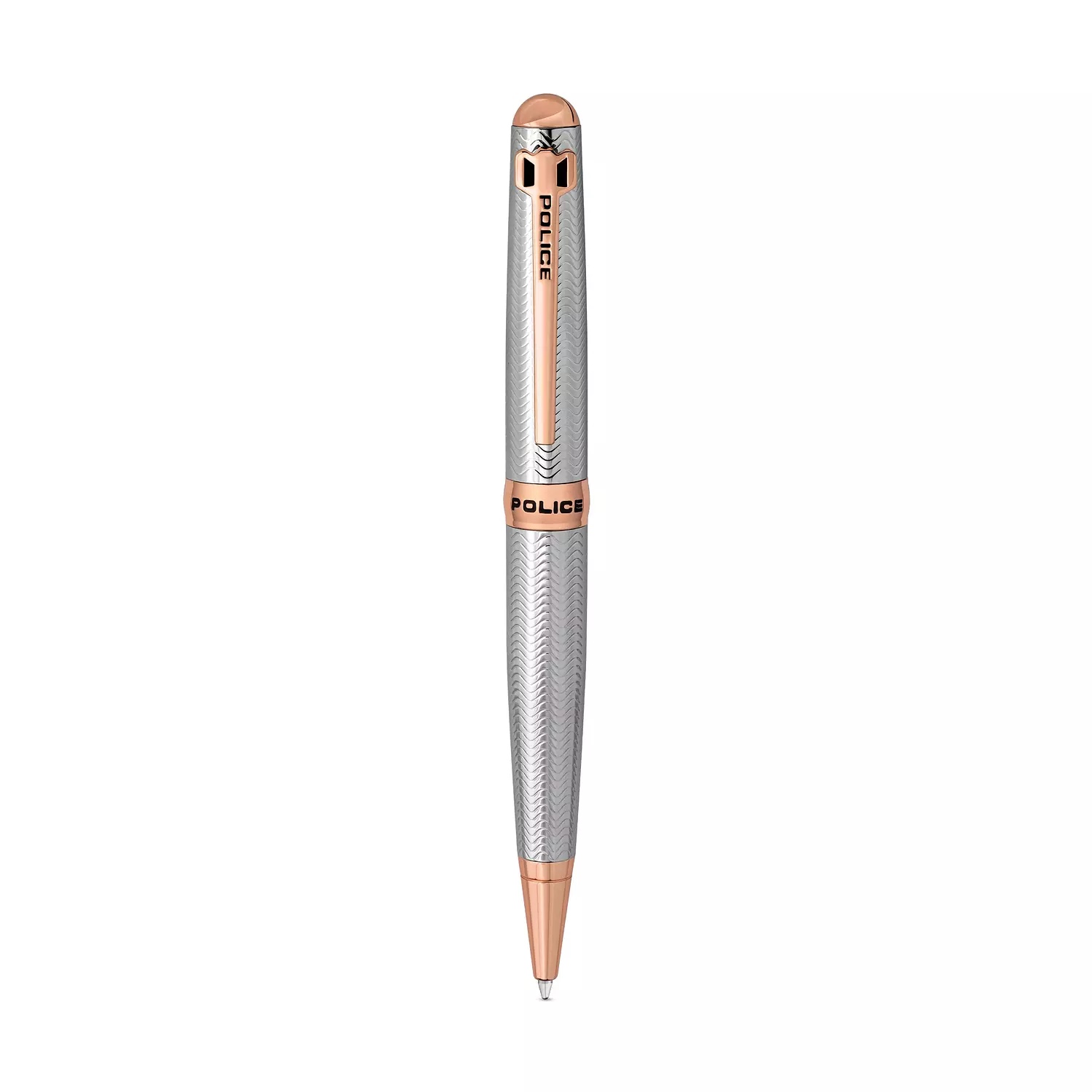 POLICE - Ball Point Pen For Men Silver & Rose Gold Color - PERGR0002605