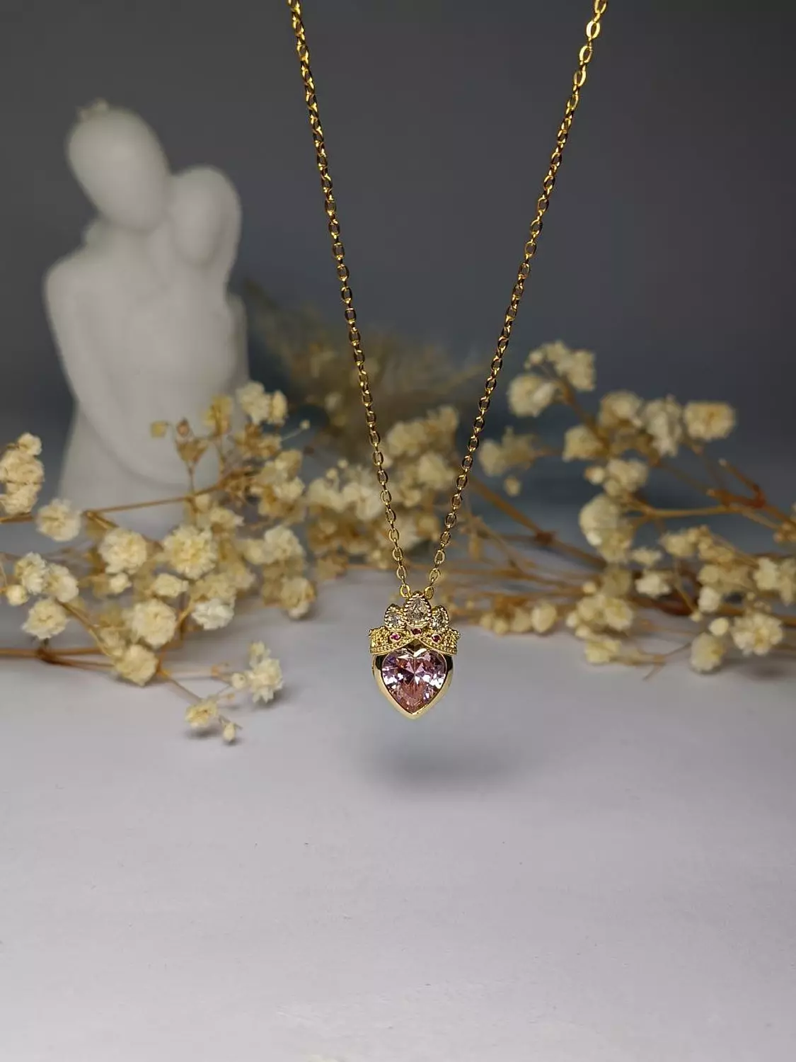 golden crown rapunzel necklace image