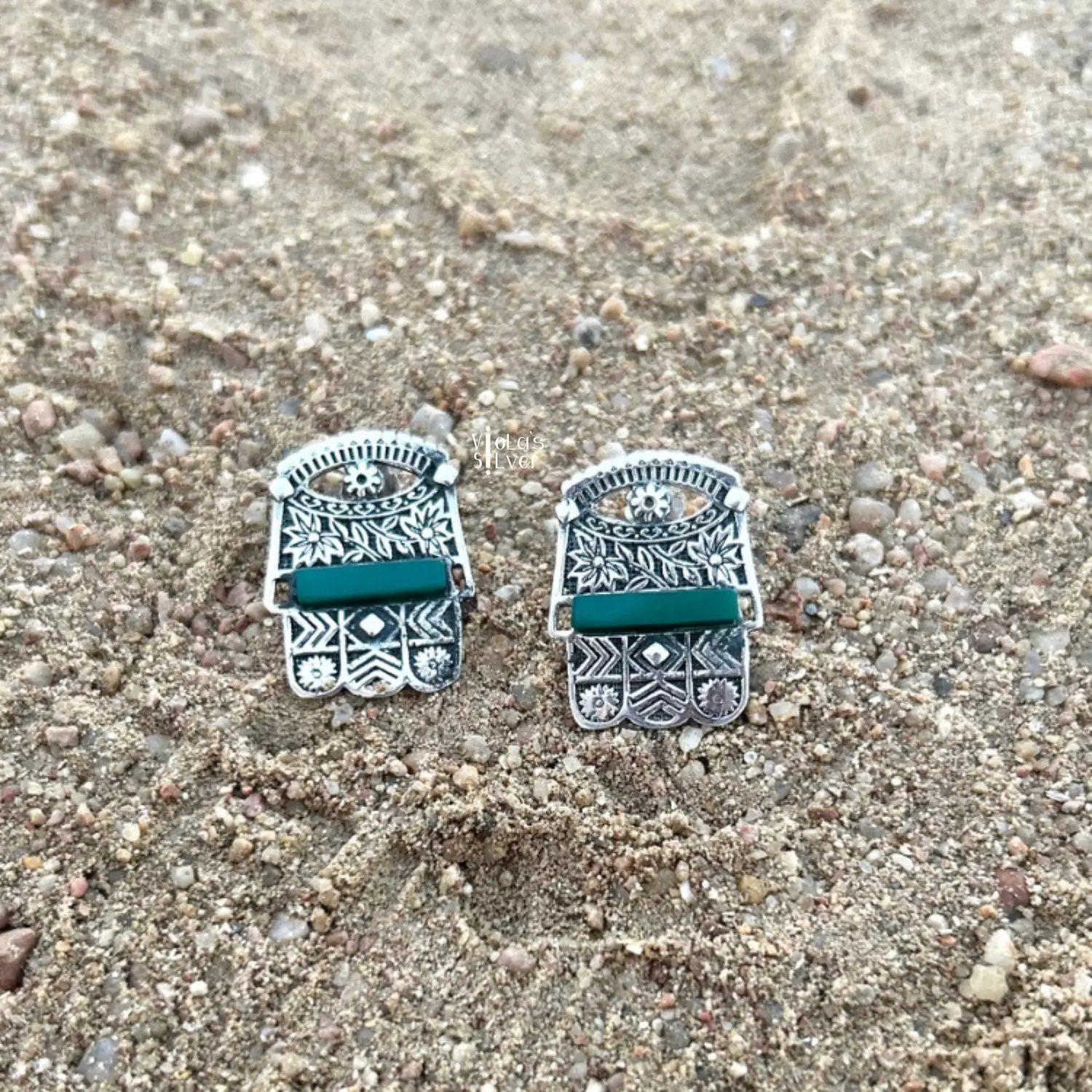 Green Stone Kaf earring image