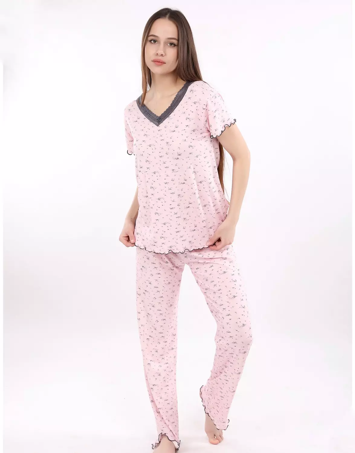 V105 mini flowers pajama set  image
