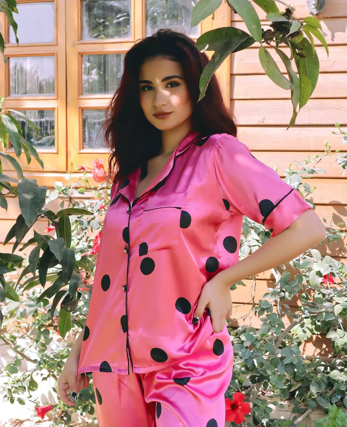 Polka Dot Satin Pajama 20