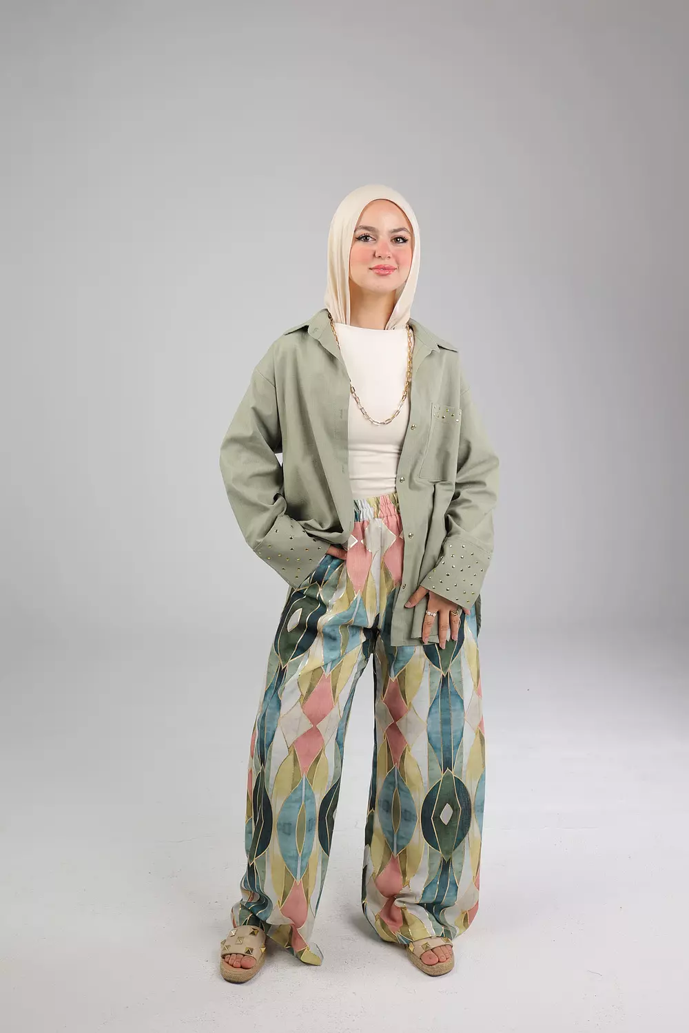 MOSAIC LINEN PANTS image
