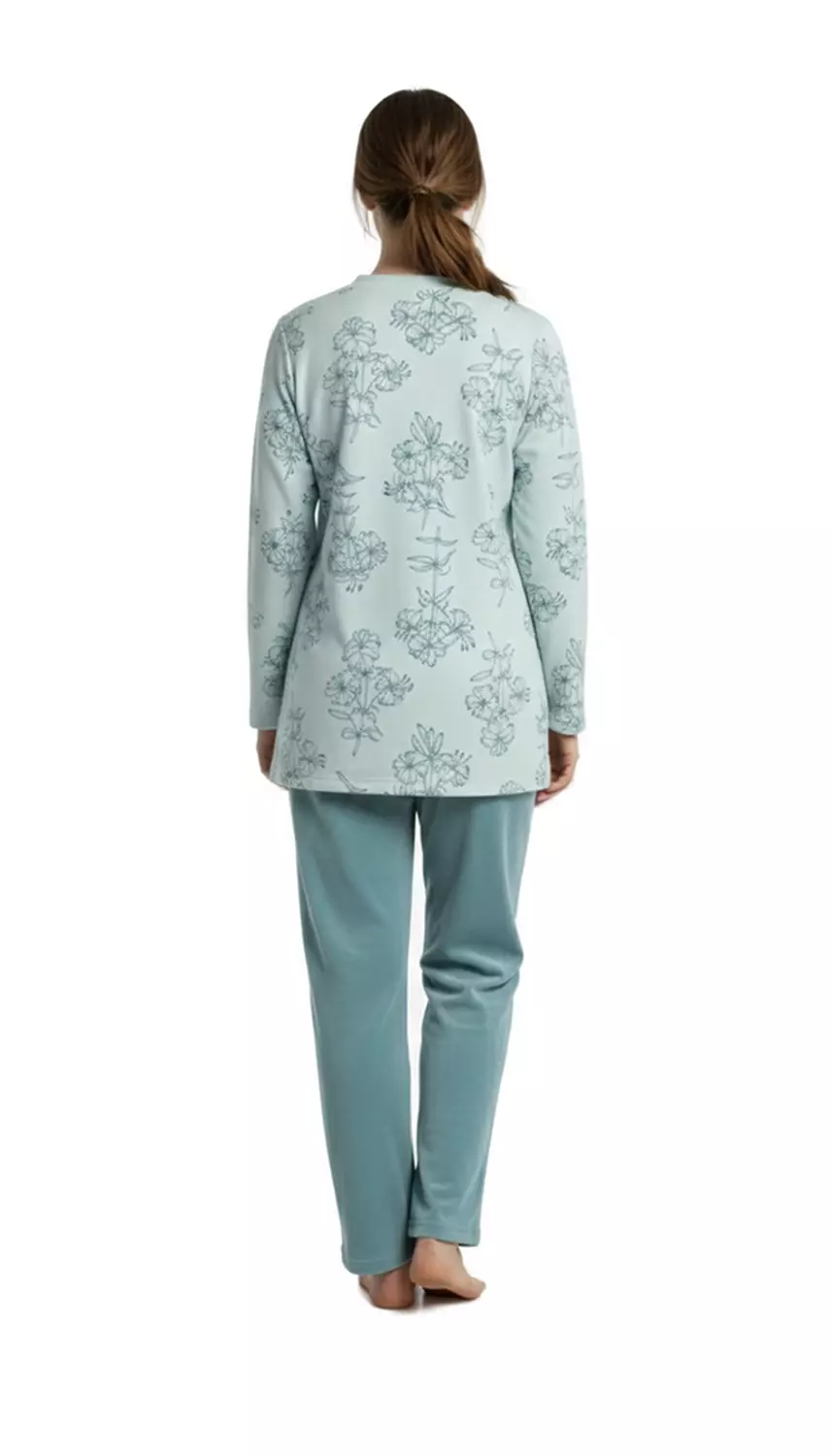 Shorto Girls Pajama Printed Flower PJ - 3103 - Turquoise 3