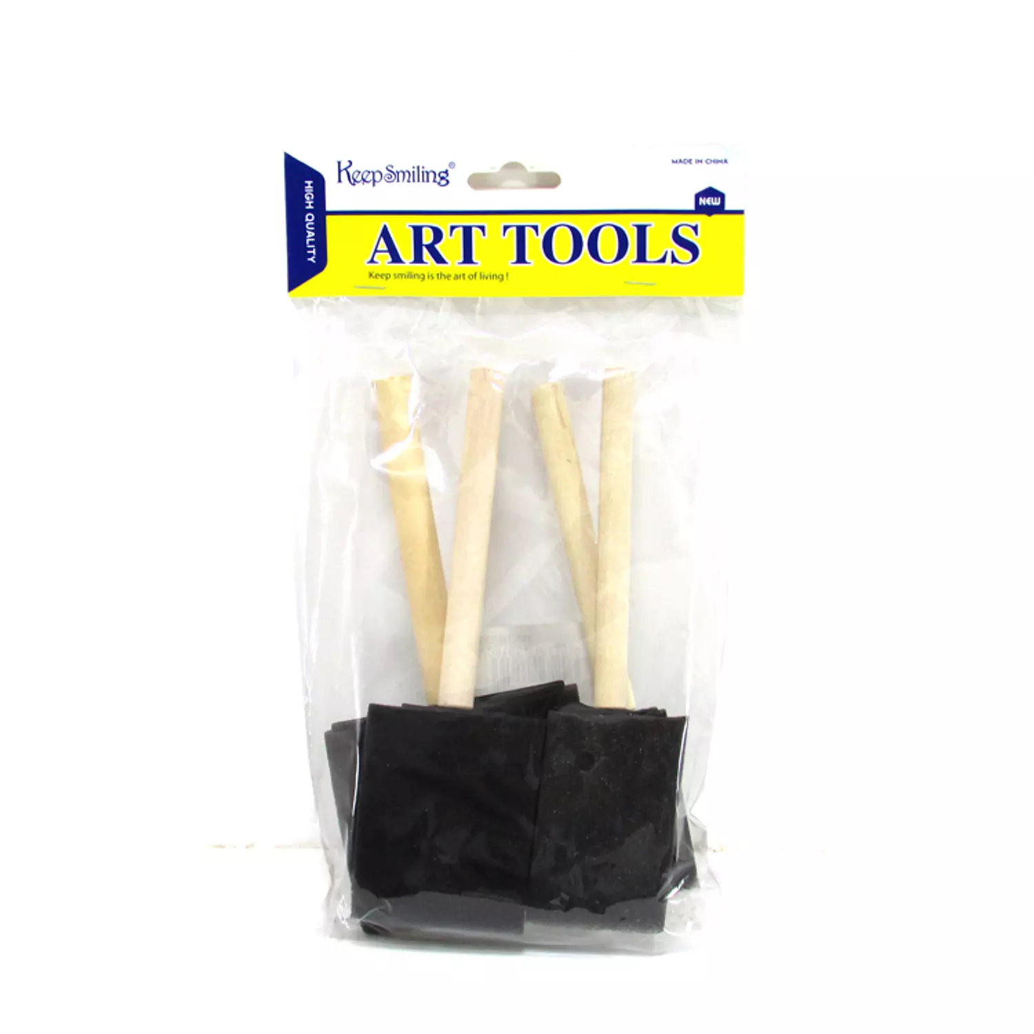 Set of 4 different sizes of wide sponge brushes,2.5cm,4cm,5cm,7.5cm 2