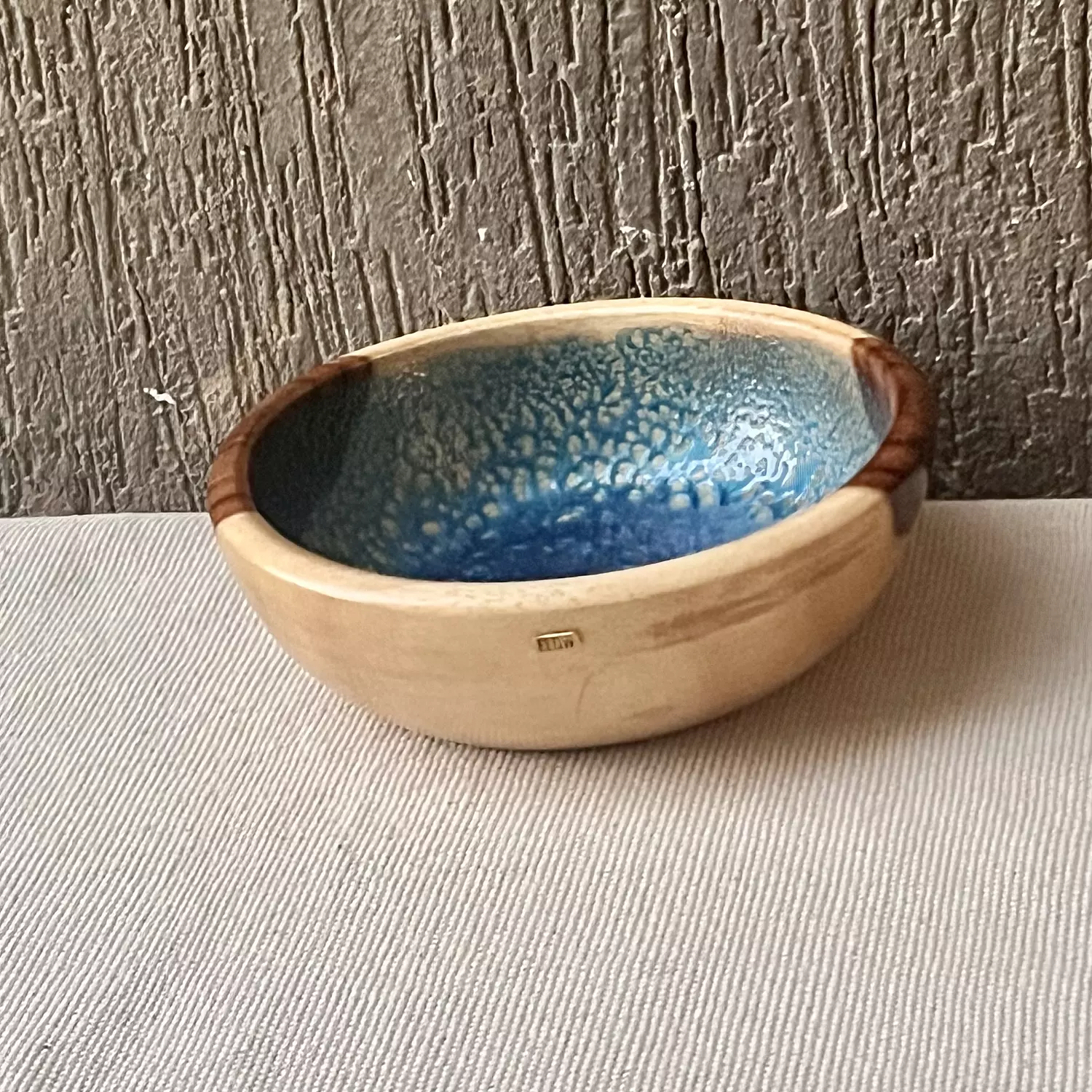 Blue Wood Bowl image