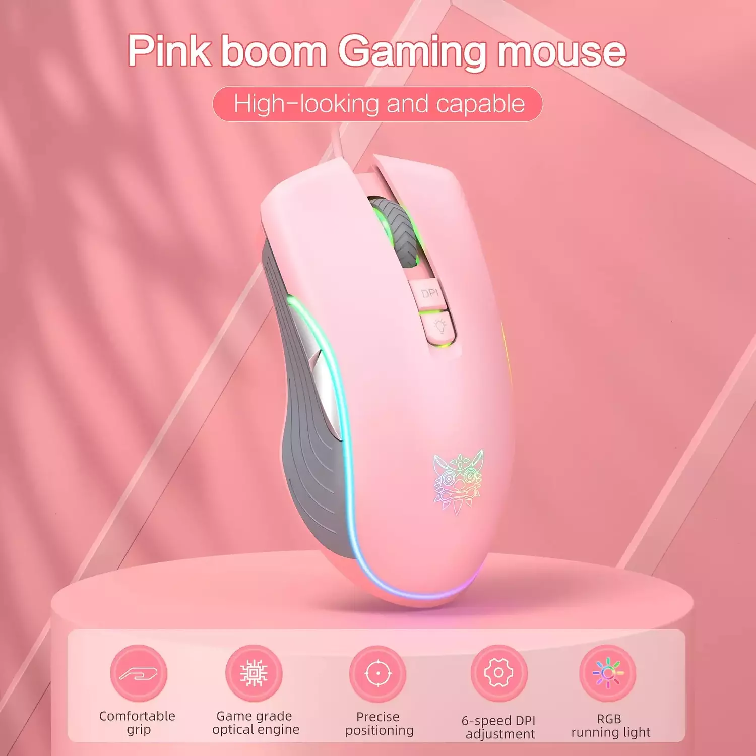 Wired Gaming Mouse, Up to 7200 DPI, RGB Lighting, Onikuma CW908 6