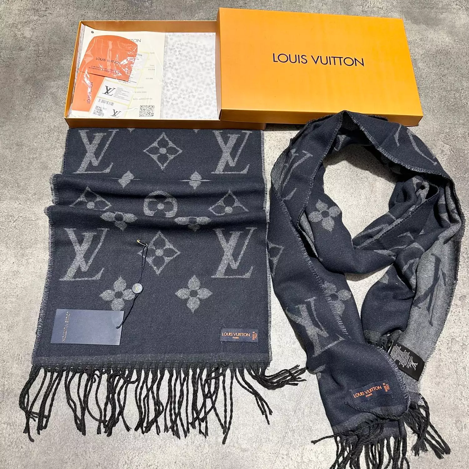 LOUIS VUITTON SCARF BLACK-76423 image