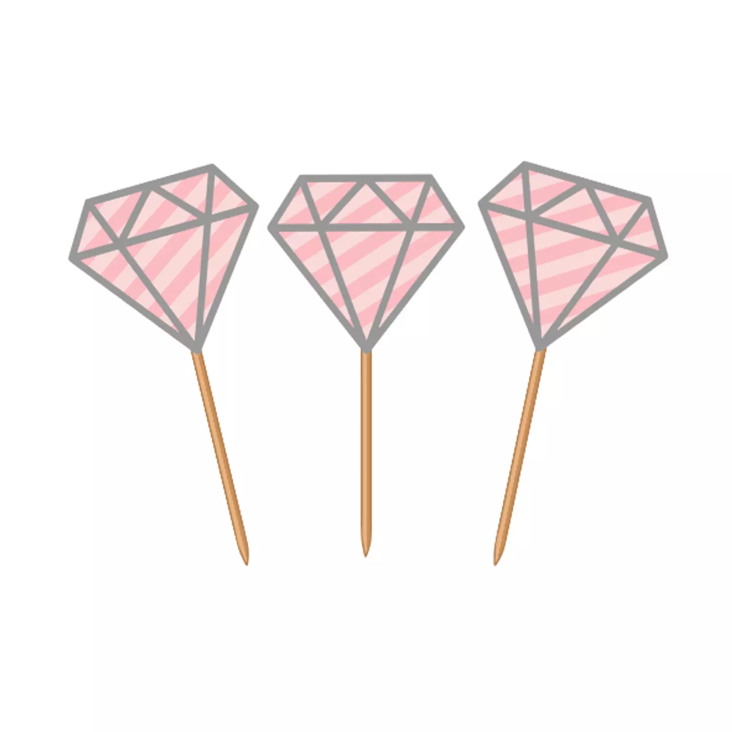 Diamond Cupcake Toppers image