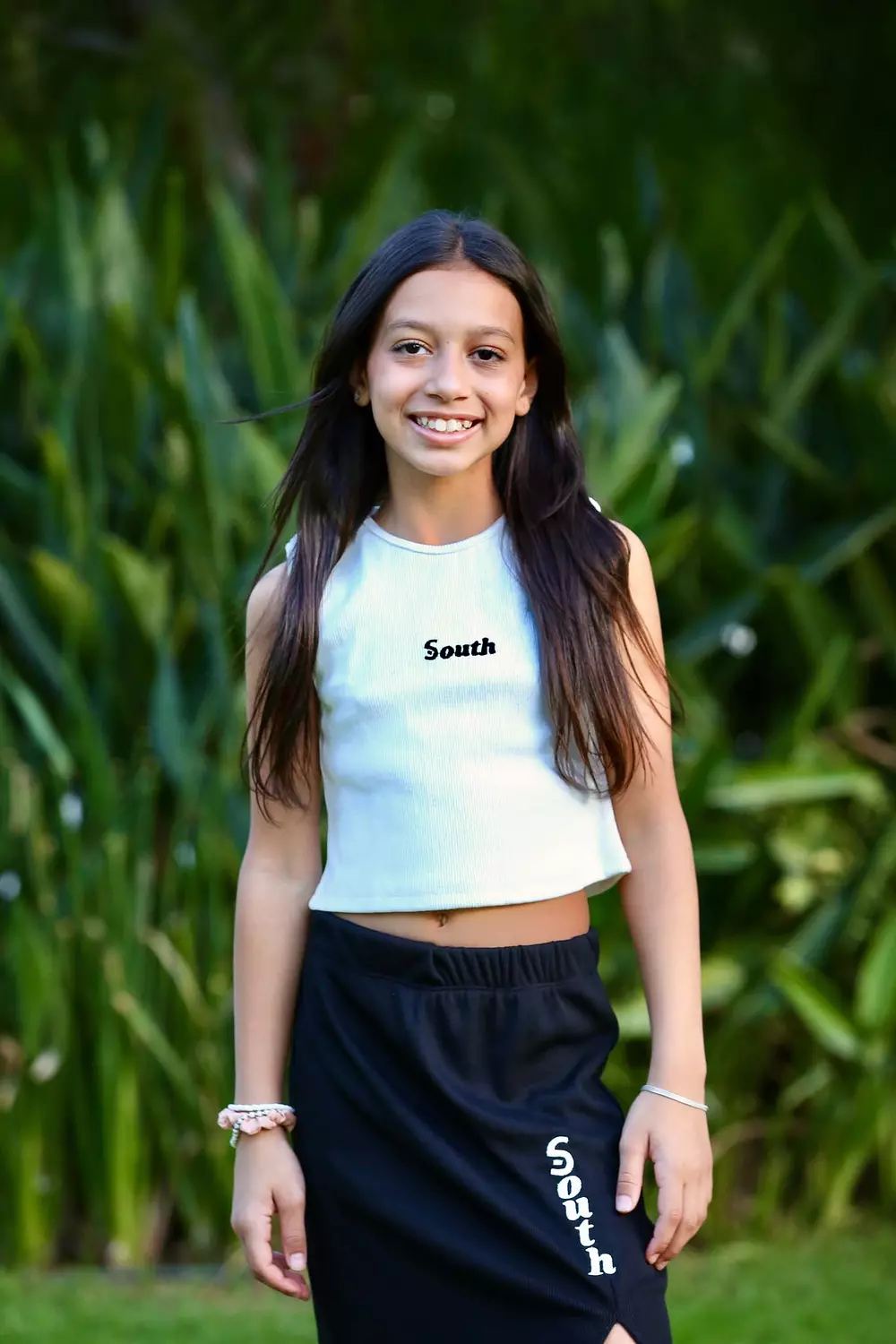 SOUTH MELON cropped White cotton Top image