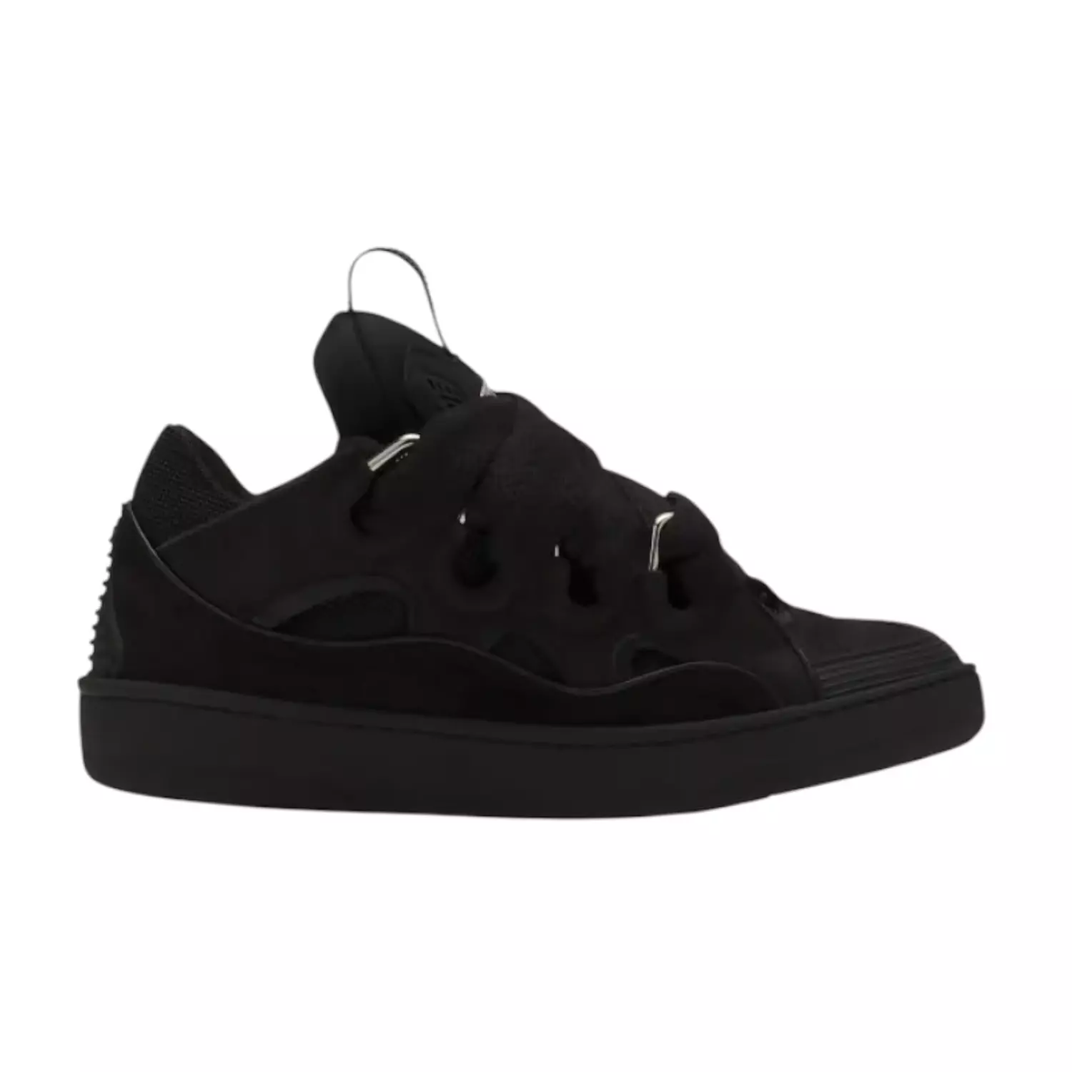 Lanvin Leather Curb Sneaker Black  image
