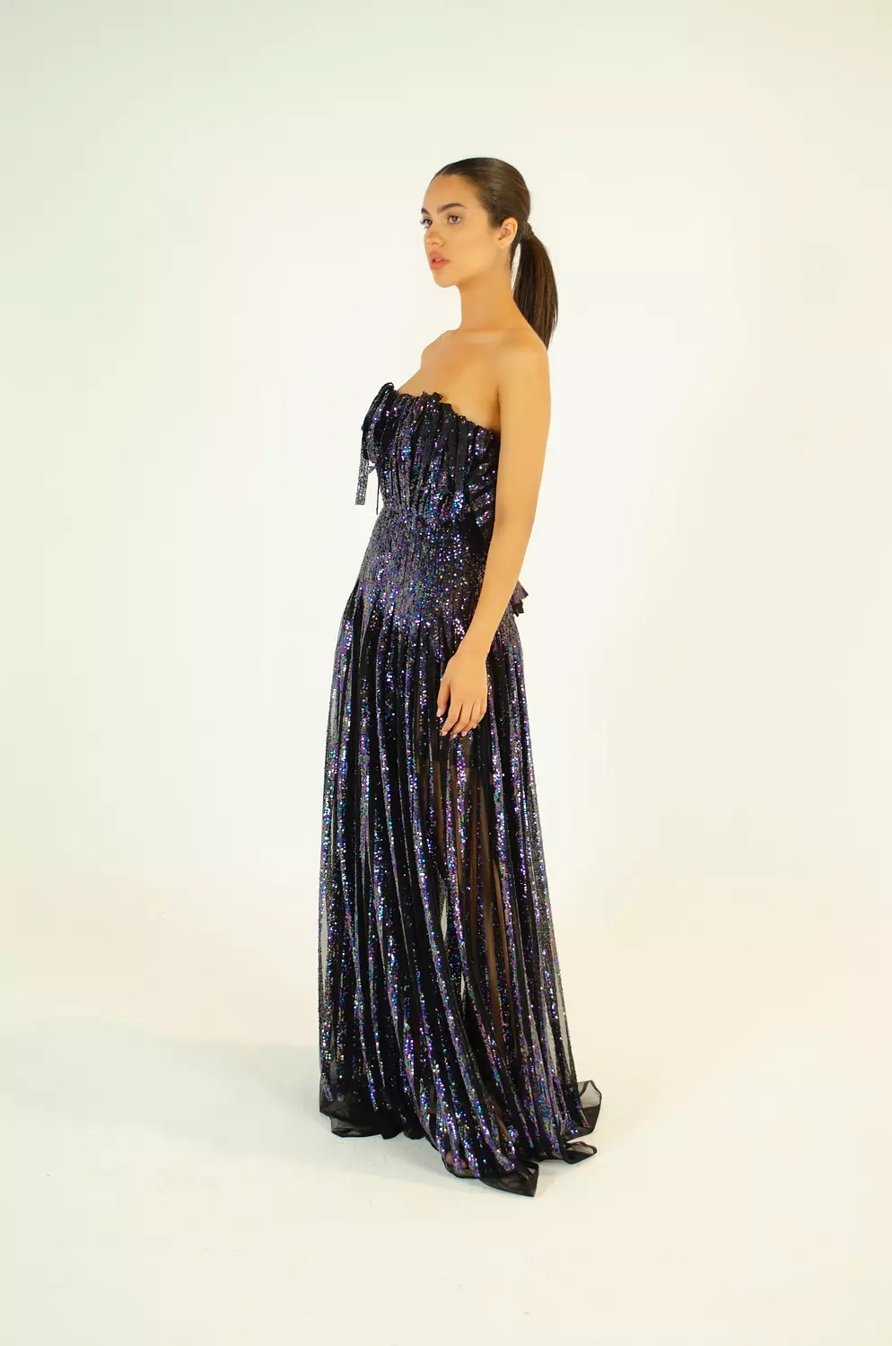 Opulent Asymmetrical Sequin Dress  3