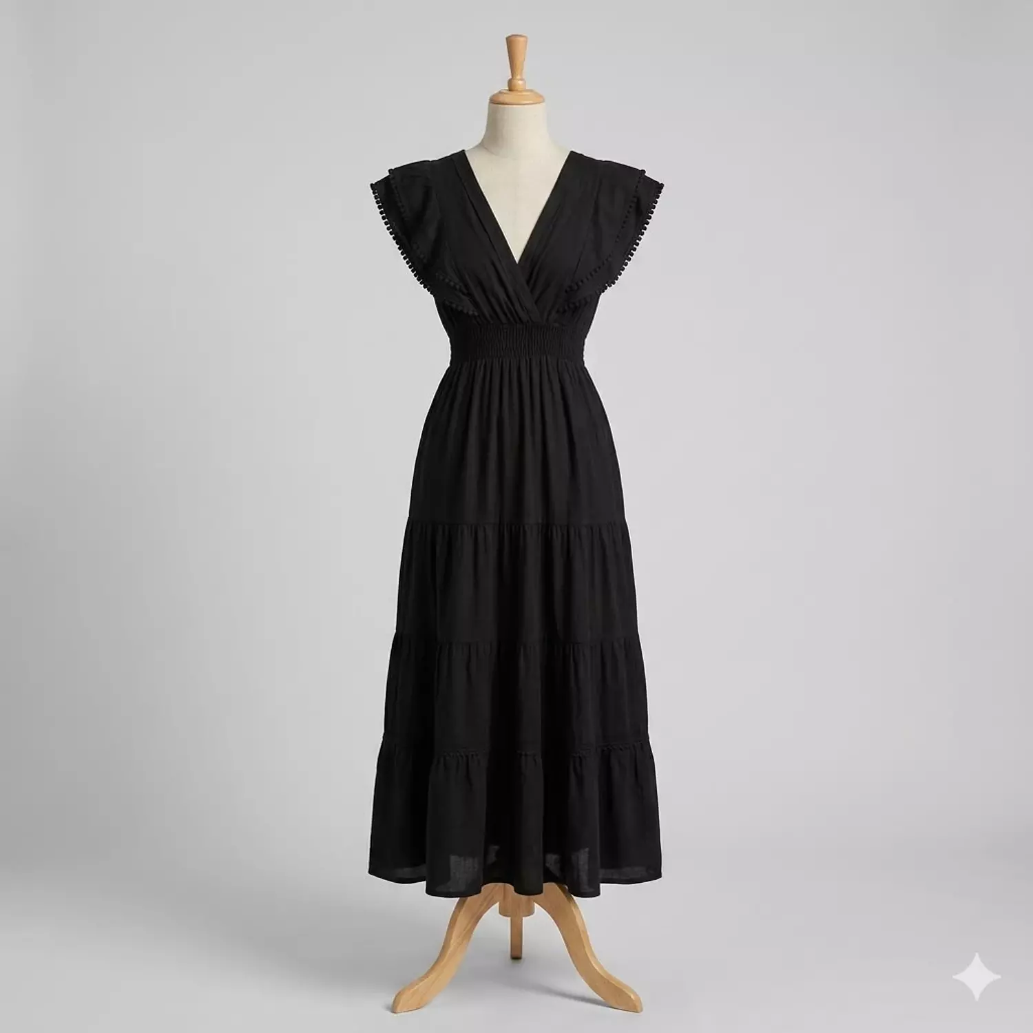 Ruffled Sleeves Maxi Dress 1