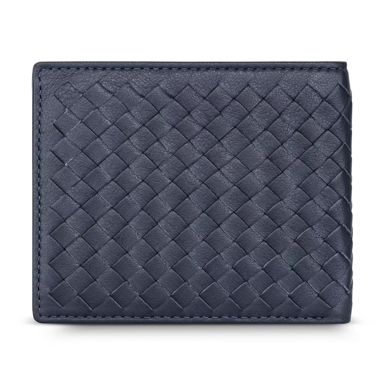 Police Men's Weaved Leather Wallet - PA40112WLBL, Blue 1
