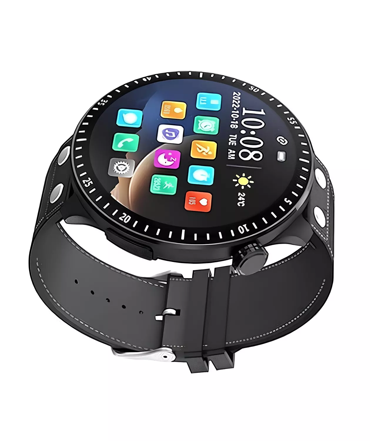 Haino Teko RW-40 Smart watch with 53mm Screen - Wireless Charging - Black hover image