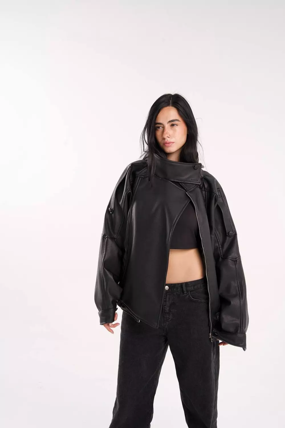 Zara leather jacket  4