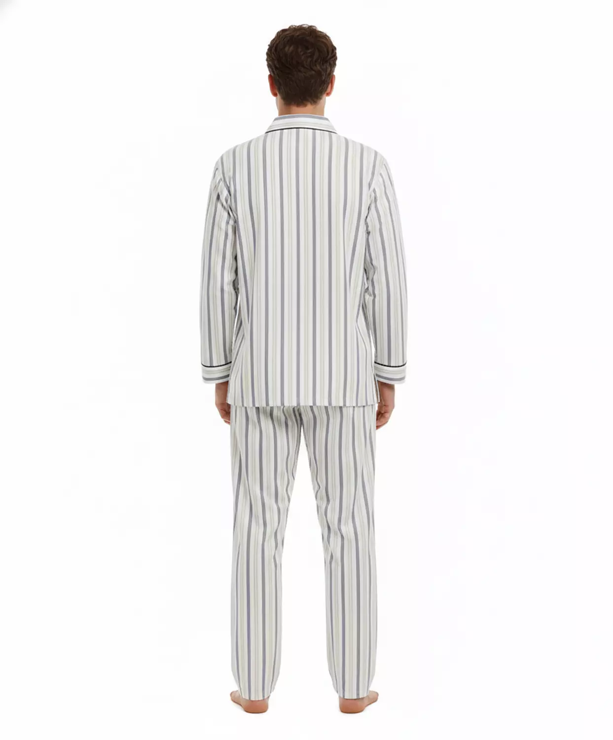 Shorto Classic Multicolor Kastoor Pajama-26-1-2335-Grey*Yellow 4
