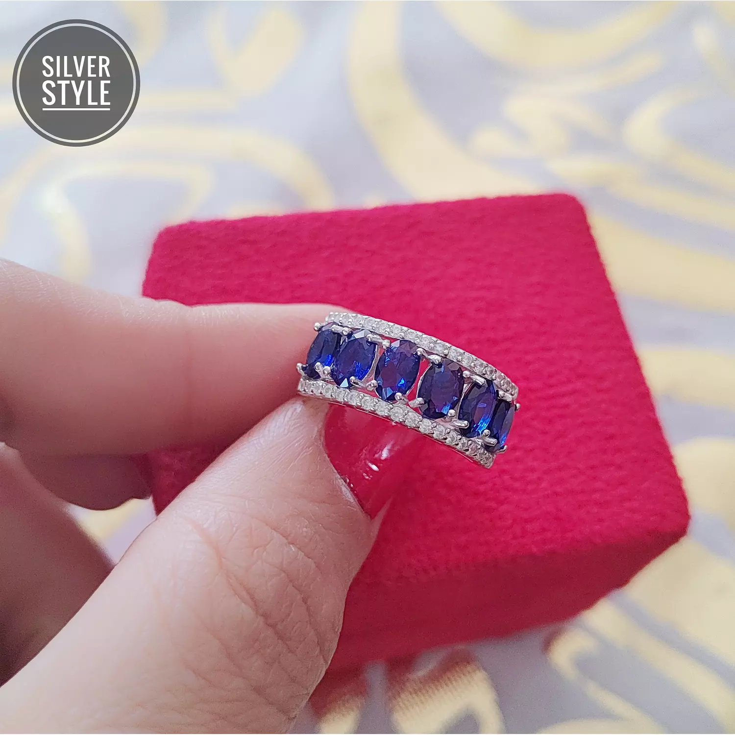 Blue stones elegant Ring  0