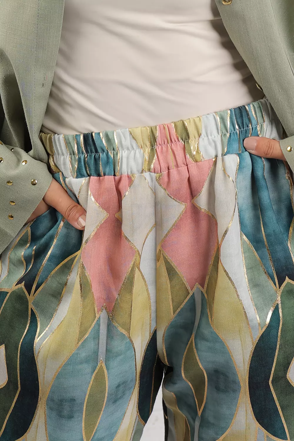 MOSAIC LINEN PANTS 12
