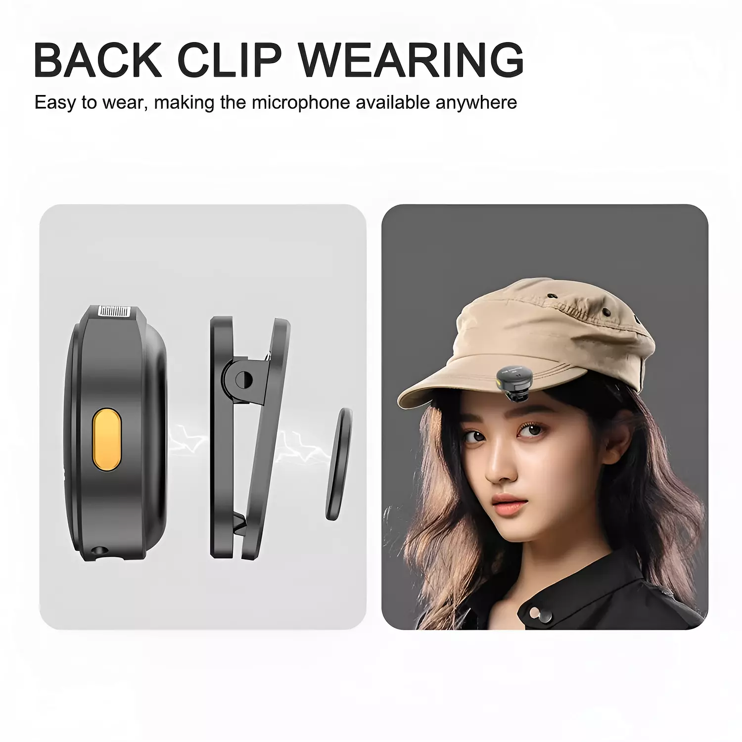 High-Sensitivity 2.4G Wireless Magnetic Microphone – Supports Instant Connectivity 4