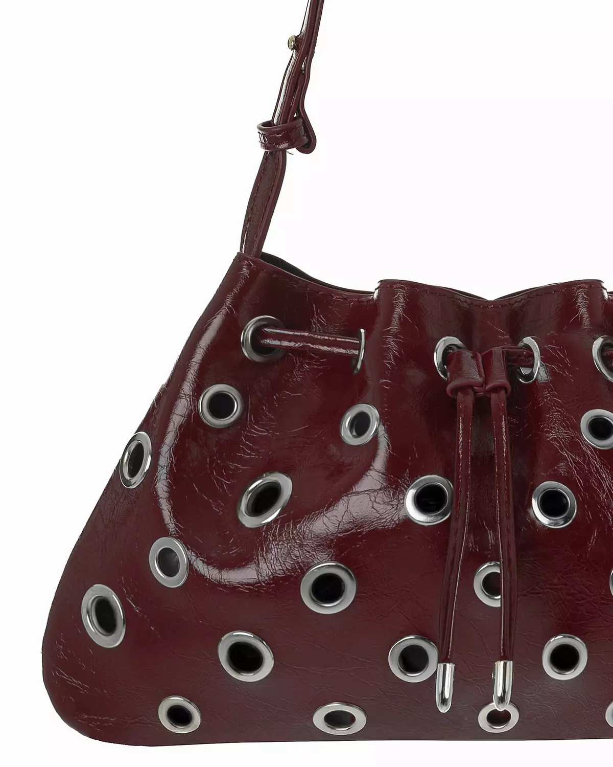 Burgundy Bag with Silver Hardware    2