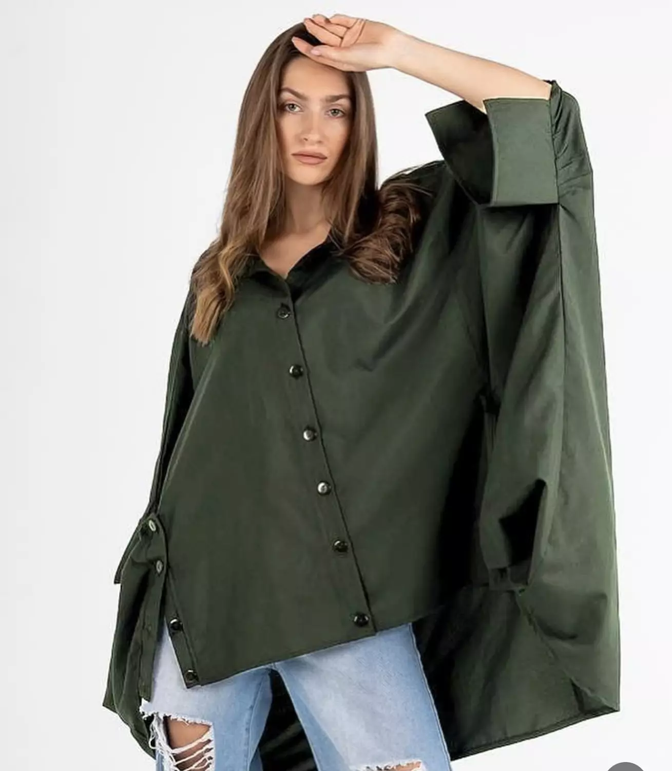 Over sized olive chemise image