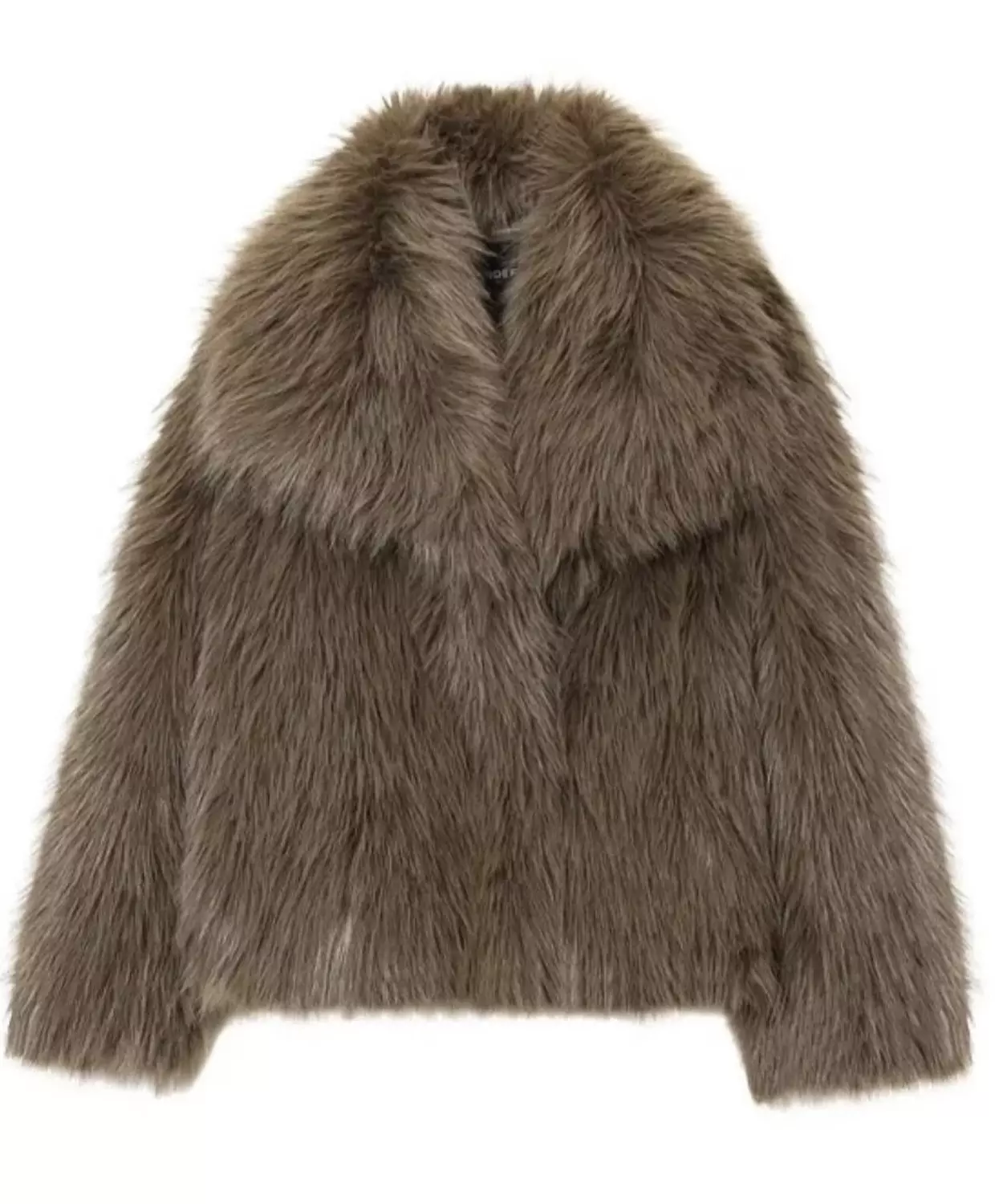 Double collar fur coat image