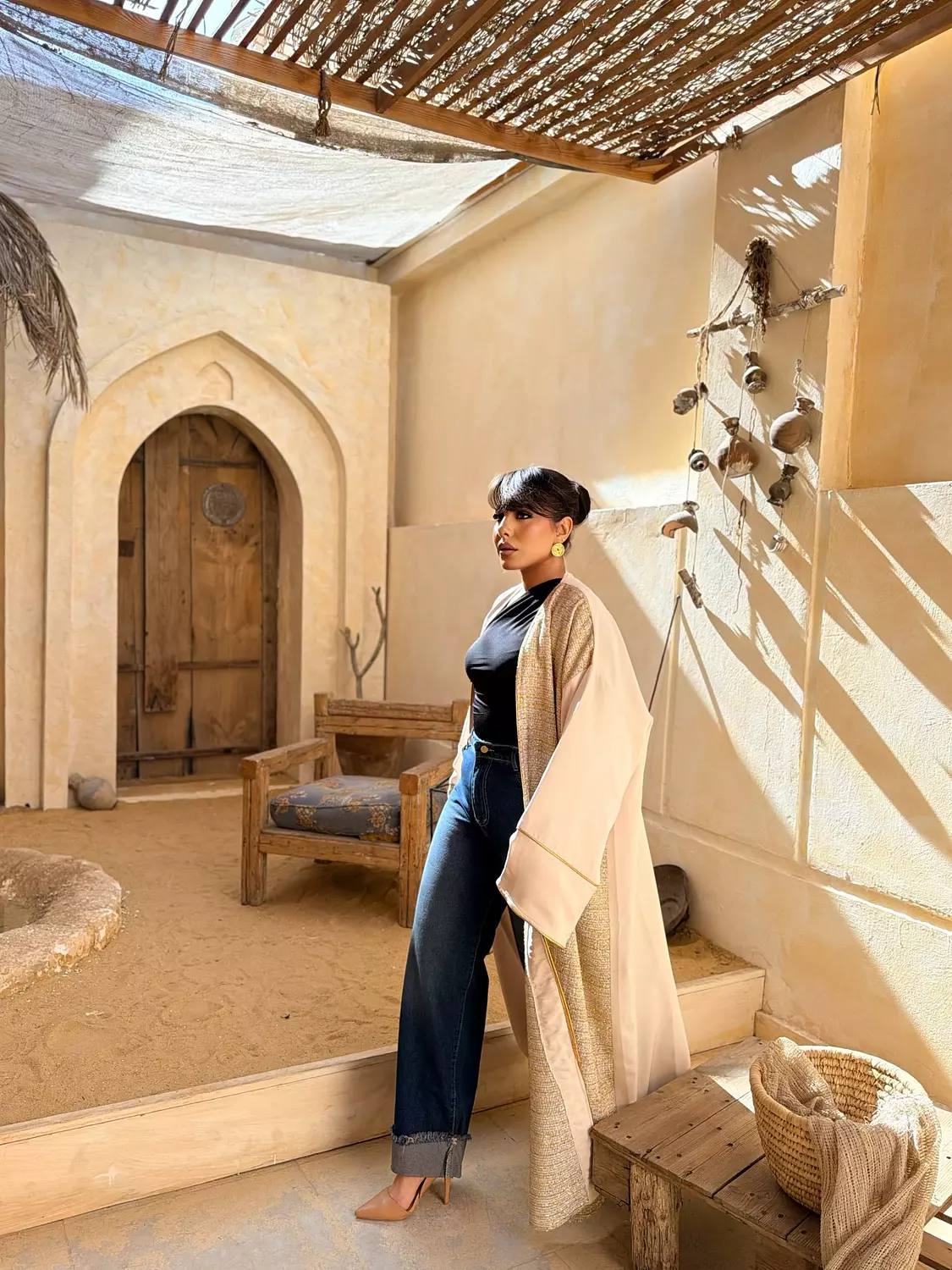 Thahab Kuftan In Cream hover image