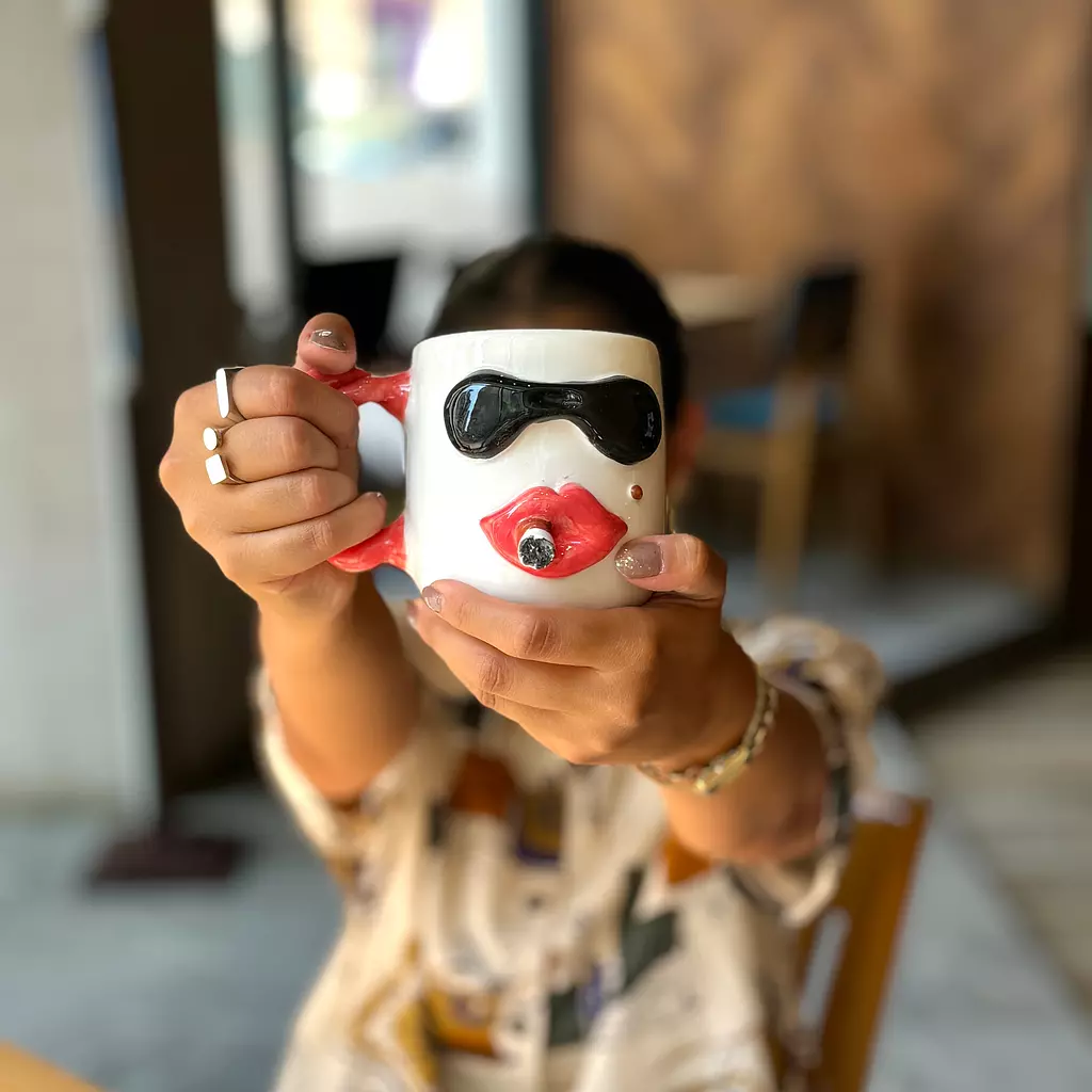 Black X Red Cigarette Mugs