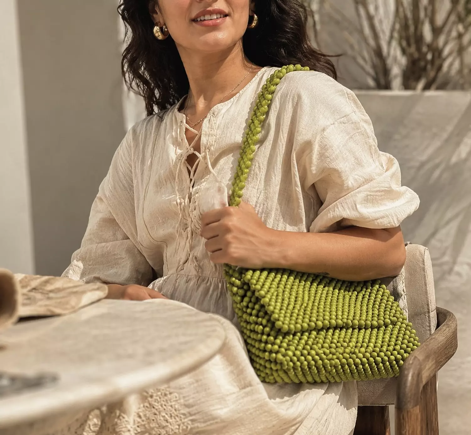 Cross beaded bag image
