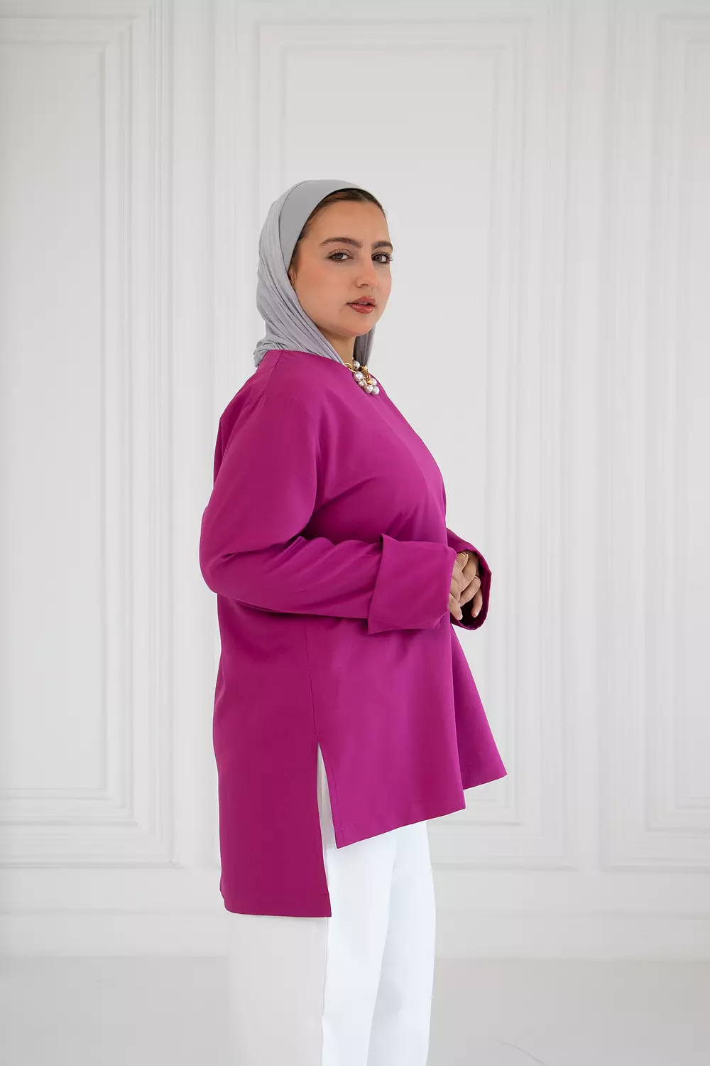 Rosa high and low blouse 21