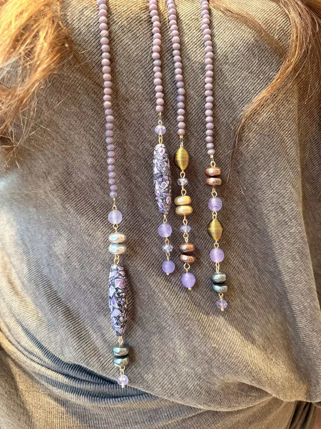 Purple Tie Necklace 4