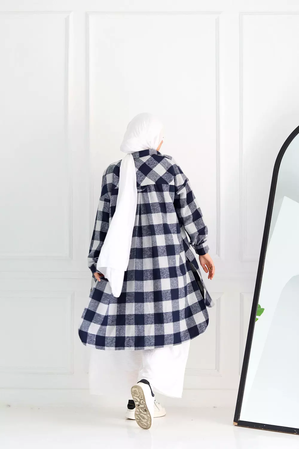 Blue Checkered Oversize Shirt 3
