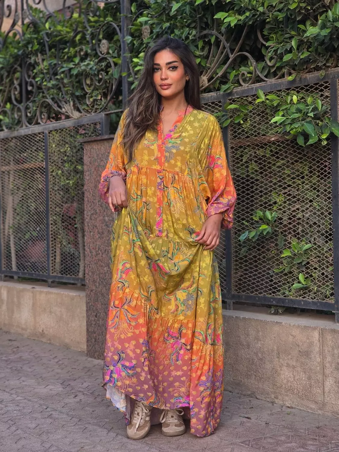 Lime multicolour dress  hover image