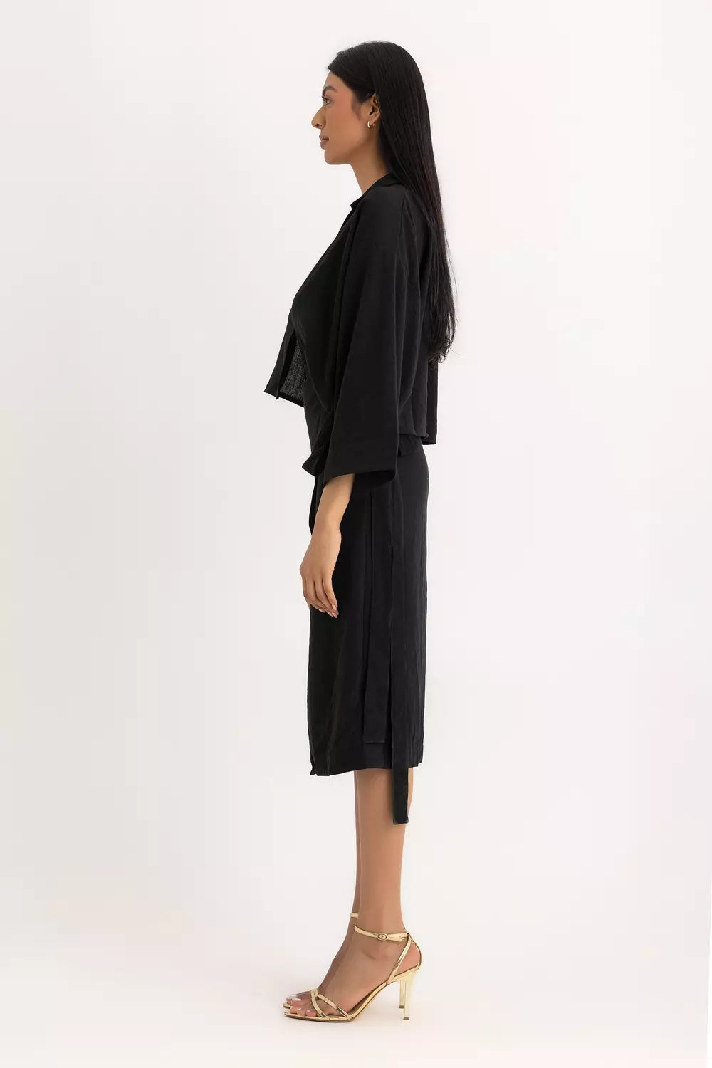 The Maya Wrapped Linen Skirt 1