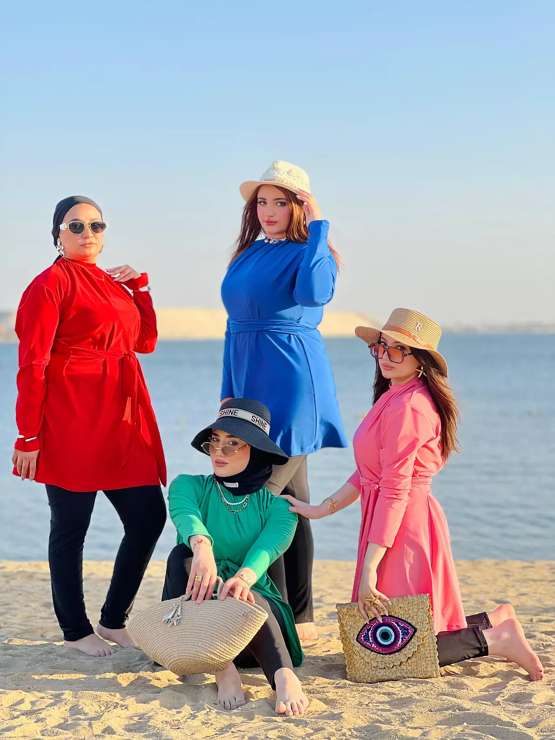 Waterproof Swimsuit (Long vest + legging + turban) 5