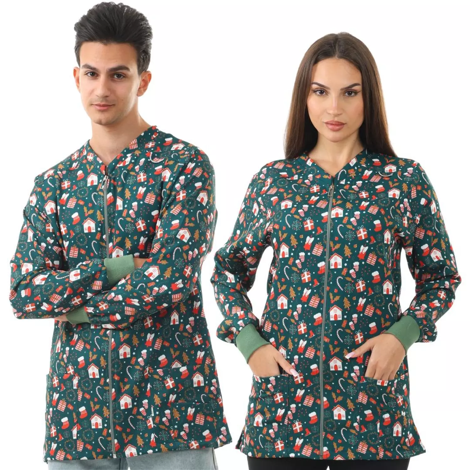 Green Christmas Lab Coat image