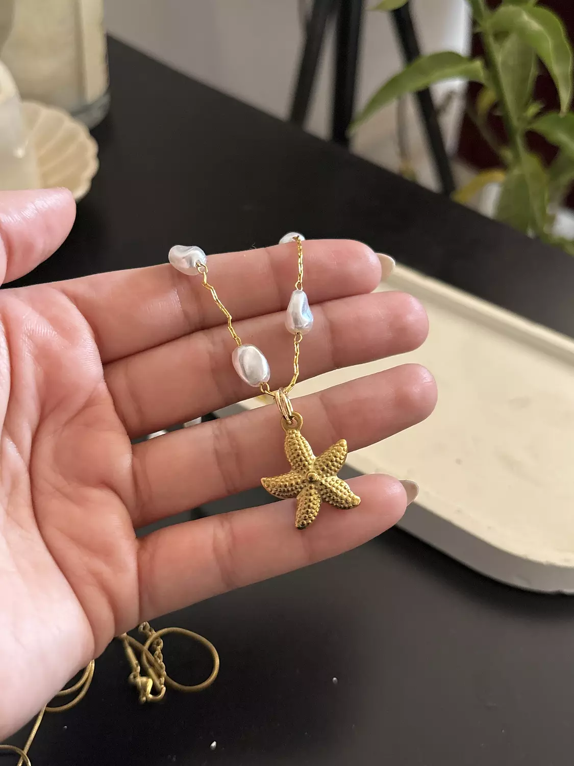 Pearl star necklace and bracelet (2*1) image