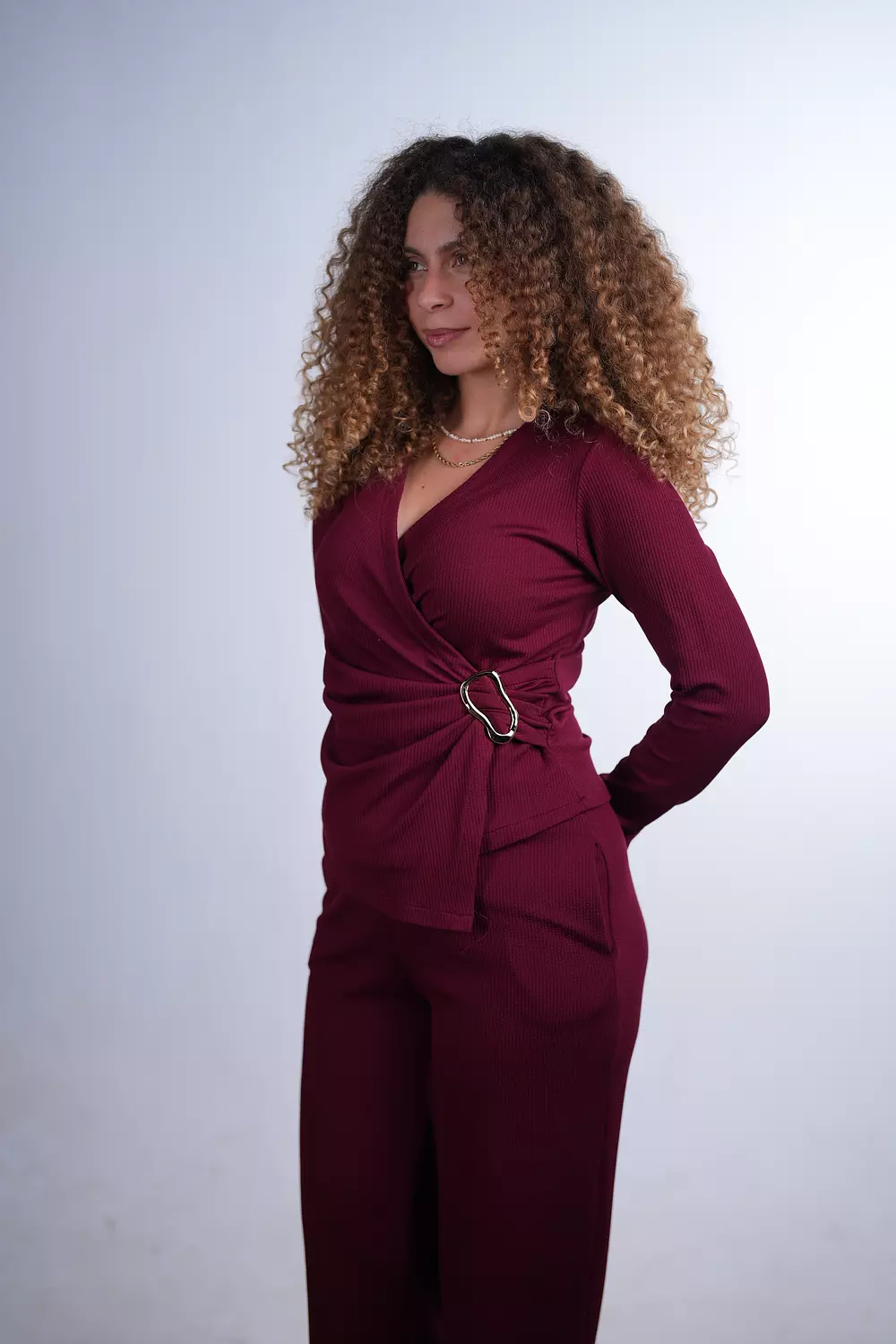 The Weekend Wrap Set - Burgundy  2