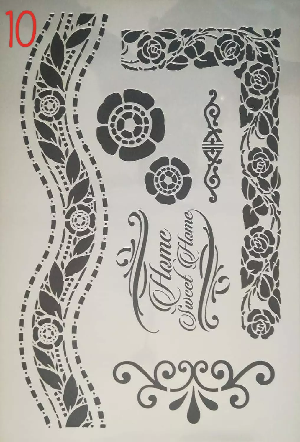 استنسل مفرغ (اشكال مختلفة) Stencils(Different forms) A4 17