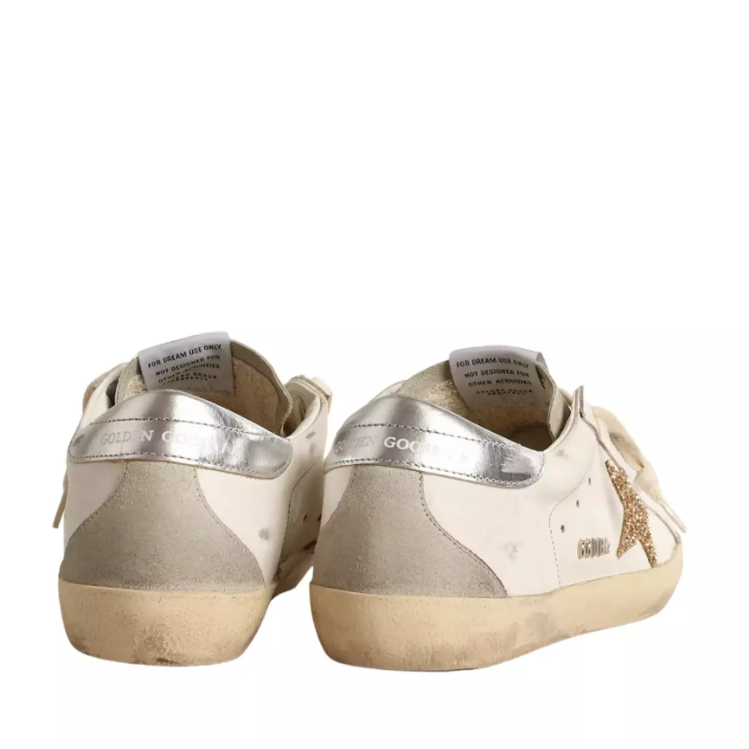 Golden Goose Super-Star – White Ice Gray Gold Glitter 2