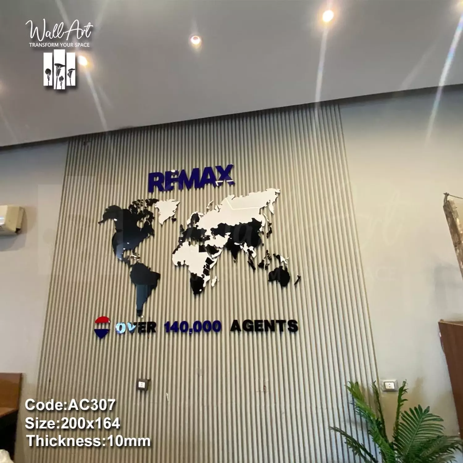 AC307c-Coloured Acrylic Map    5