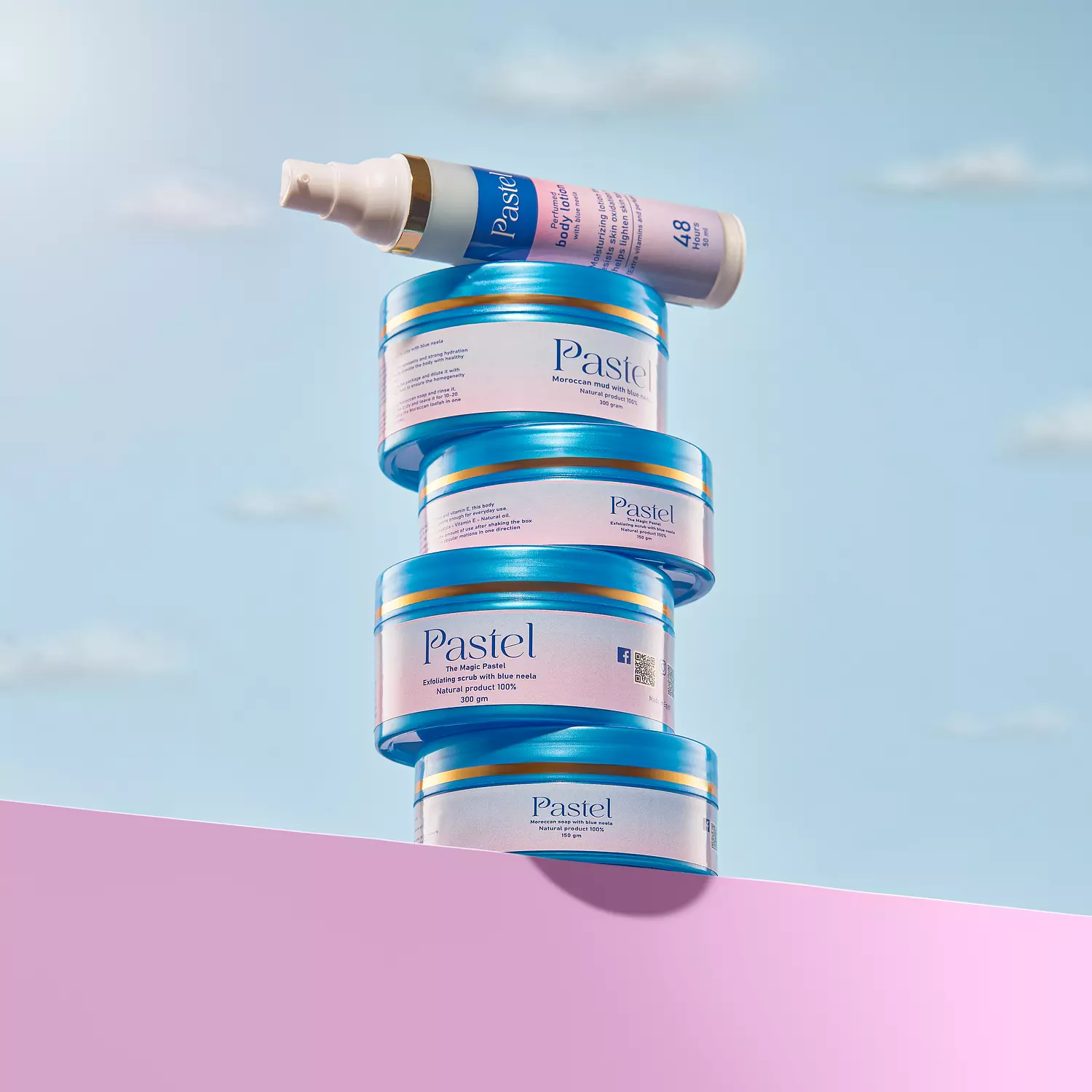 Moroccan Bath Set In Blue Indigo From Pastel Company 1