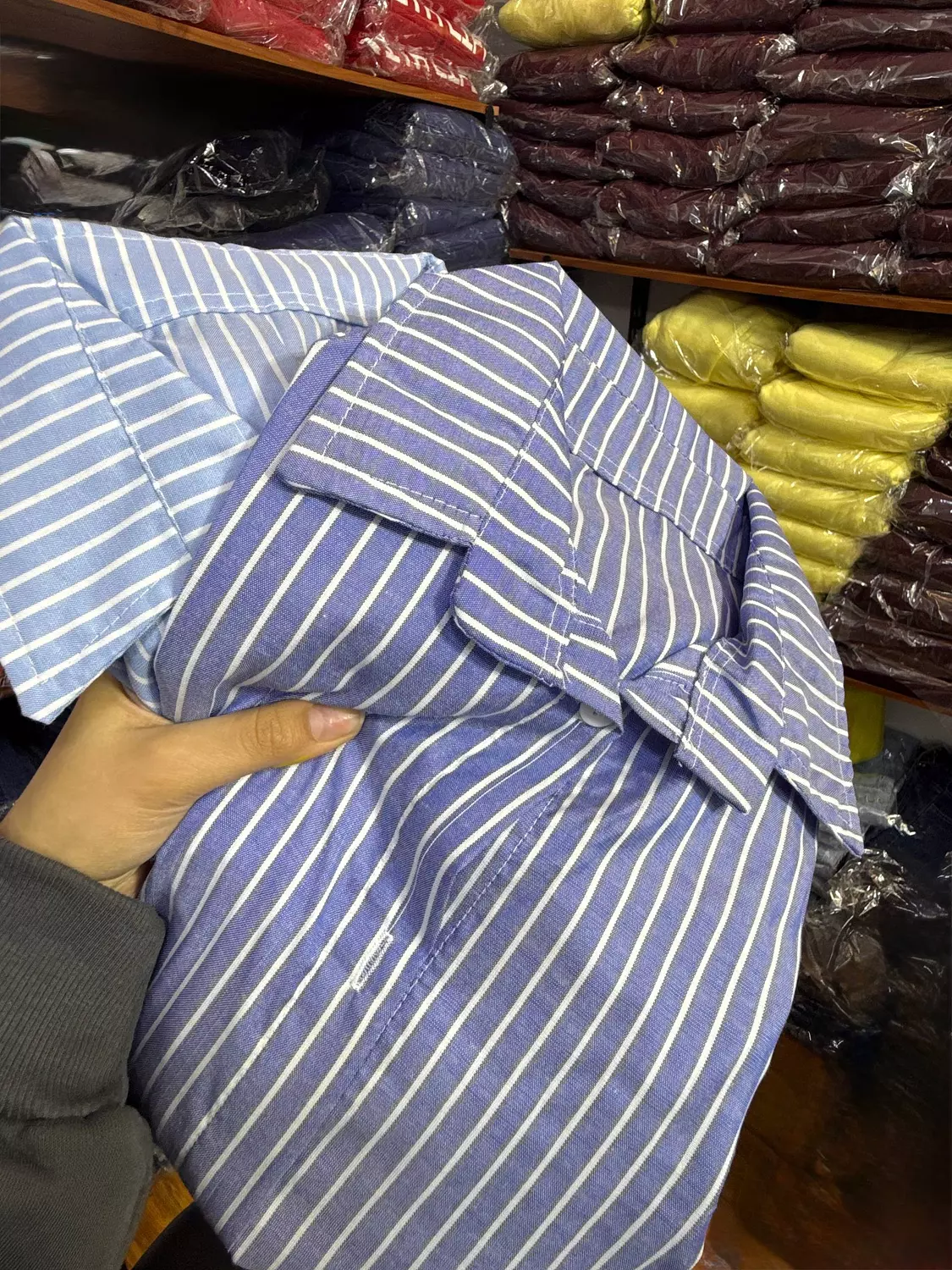 Women's Striped Overshirt - Autumn Comfort Fabric 6