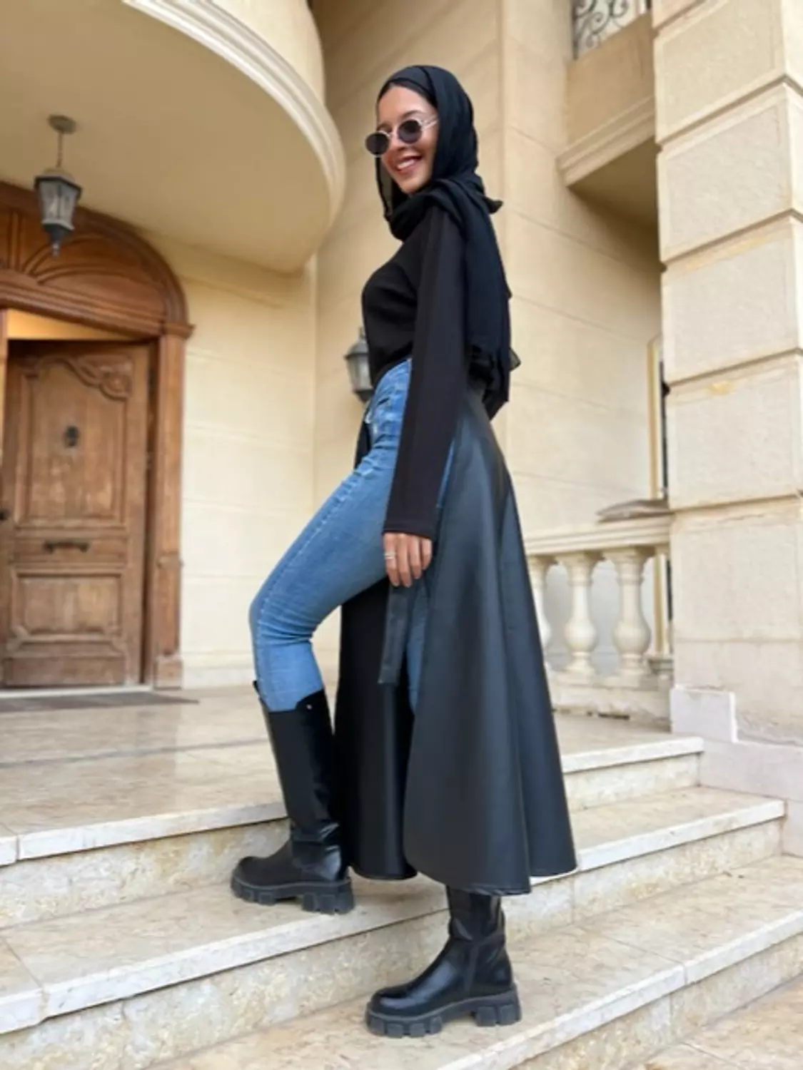 Leather half skirt 3