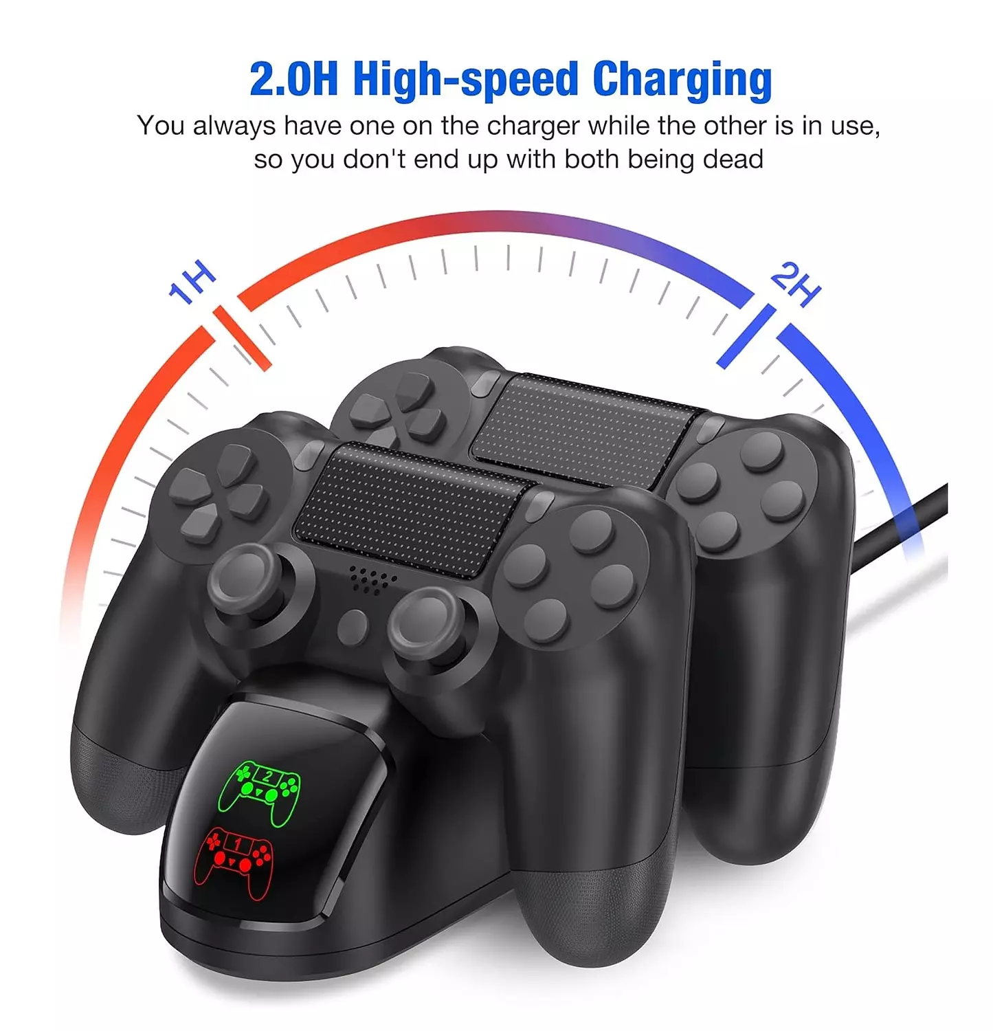 Multi-Functional Dual Charging dock and Cooling Station for PS4 Slim/Pro  2